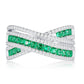 370【BETXEU】Emerald Love Interlace S925 Ring