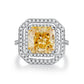 14 [BETXUE JEWELRY]  YELLOW ICECUTTING S925 8A High carbon ring collection