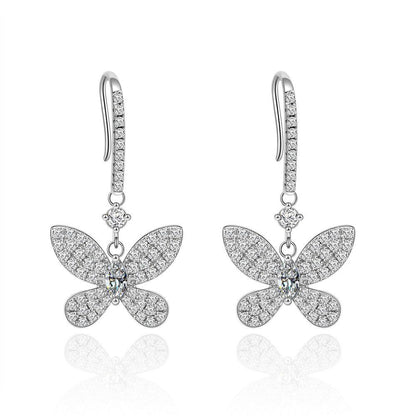 389  [BETXUE] Dazzling Bow Tie S925 earring