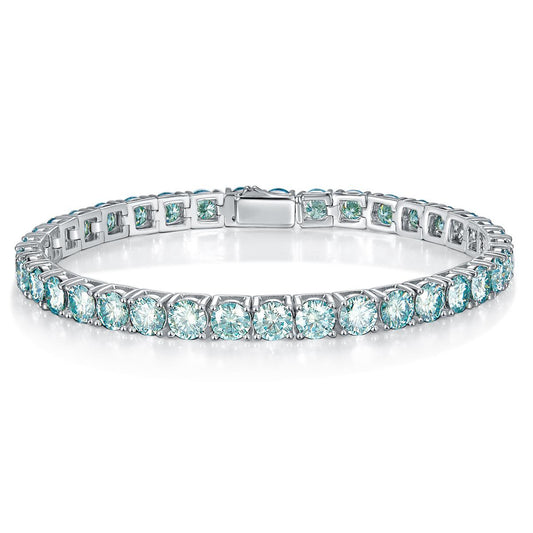 173【BETXEU】S925 Blue moissanite tennis bracelet