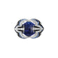 199 [BETXEU ] 925 Ring High Carbon Diamond Royal Blue Ring