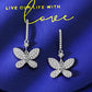 389  [BETXUE] Dazzling Bow Tie S925 earring