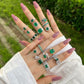 12 [BETXEU JEWELRY W] S925 High carbon Ring GREEN collection Daily