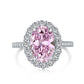 10 [BETXEU JEWELRY W]  Pink S925 8A High carbon Ring collection