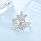 248 [BETXEU] five-pointed star moissanite open ring