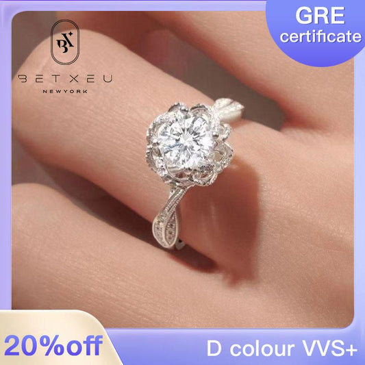 138【BETXEU】S925 ring moissanite