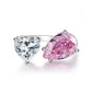 423 [BETXUE] Lovebond Gem Duet S925 Ring two stone collection