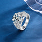 45[BETXUE A15 ] love of the stars 5 carat S925 Moissanite Ring