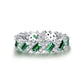 13 [BETXEU JEWELRY]  EMERALD GREEN S925 8A High carbon Ring collection