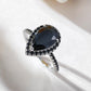 461【BETXEU】Eye of the Storm S925 black pear shape Ring