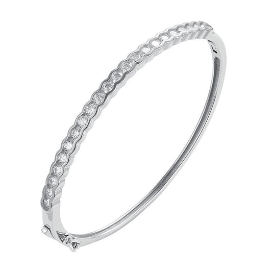 406 [BETXEU] Silver Galaxy Sparkle S925 Bangle