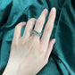 370【BETXEU】Emerald Love Interlace S925 Ring