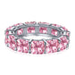 11 [BETXEU JEWELRY W]  High carbon Ring pink collection Engagement ring S925