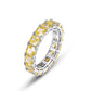 220 [BETXEU ]S925 silver fat square goose yellow high carbon ring