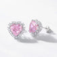 78【BETXEU】Bestseller Heart-Shaped 12*12mm Pink 925 Silver High Carbon Ring