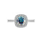 286 [BETXUE ] S925 Silver moissanite 1CT/2CT/3CT  Galaxy classic square ring