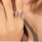 194【B194【 ETXEU】 New Red Powder Butterfly Ring S925 Silver Plated Gold Elegant High-end  Flexible Opening Ring