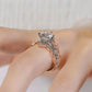 317【BETXEU】Miss Hepburn S925 Silver Moissanite Ring 2 Carats  Latest Design