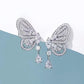 【BETXUE E13 】Sterling silver luxury butterfly earrings