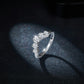 84 【BETXEU】Niche Design Full 8 Carat Moissanite Ring S925 18 K Go ld Plated