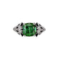 198 [BETXEU ] 925 High Carbon Diamond Green Tourmaline ring