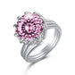 10 [BETXEU JEWELRY W]  Pink S925 8A High carbon Ring collection