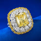 373【BETXEU】Golden Citrine Radiance S925 YELLOW STONE  Ring