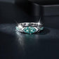 86【BETXEU】 The eye of horus Blue lake water Moissanite Blue-Green Marquise Cut 1 Carat S925 RING