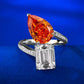 423 [BETXUE] Lovebond Gem Duet S925 Ring two stone collection