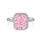 10 [BETXEU JEWELRY W]  Pink S925 8A High carbon Ring collection