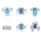 16 [BETXEU JEWELRY] H04 BLUE ICECUTTING S925 8A High carbon Ring collection