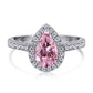 11 [BETXEU JEWELRY W]  High carbon Ring pink collection Engagement ring S925