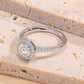 82【BETXEU】Luxury Round Moissanite Ring in 925 Sterling Silver