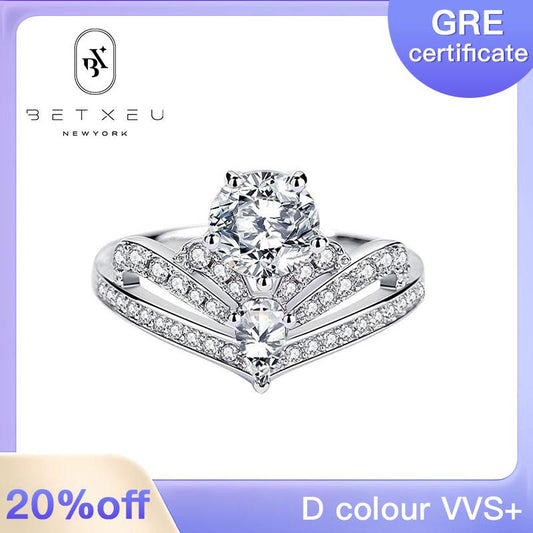 58 [BETXUE B33] Lovely Princess Moissanite Ring