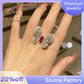 319【BETXEU】S925 Silver Butterfly Natural Stone Ring