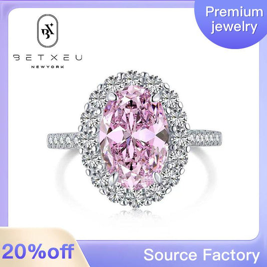 08 [BETXEU Pink Ring collection] S925 high carbon rings