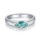 86【BETXEU】 The eye of horus Blue lake water Moissanite Blue-Green Marquise Cut 1 Carat S925 RING