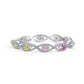 [BETXUE A01]  S925 Silver Ring Barbie Girl Rainbow Full Dopamine Ring