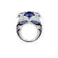 199 [BETXEU ] 925 Ring High Carbon Diamond Royal Blue Ring