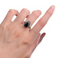 461【BETXEU】Eye of the Storm S925 black pear shape Ring