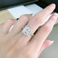 46[BETXUE A13]  Princess cutting S925 Silver 3CT moissanite Ring