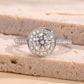 82【BETXEU】Luxury Round Moissanite Ring in 925 Sterling Silver