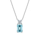 [BETXUE C17] Blue ice cutting  S925 8A High carbon necklace