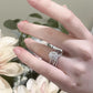 72【BETXEU】925 Silver 6*8 High Carbon Oval Ring