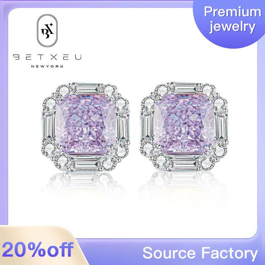 119【BETXEU】S925 earrings high carbon