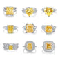 14 [BETXUE JEWELRY]  YELLOW ICECUTTING S925 8A High carbon ring collection