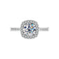 286 [BETXUE ] S925 Silver moissanite 1CT/2CT/3CT  Galaxy classic square ring