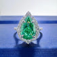 438【BETXEU】Elegance Green Teardrop S925 RING