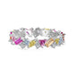 [BETXUE A01]  S925 Silver Ring Barbie Girl Rainbow Full Dopamine Ring