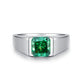 13 [BETXEU JEWELRY]  EMERALD GREEN S925 8A High carbon Ring collection